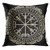 VANMI Throw Pillow Cover Black Celtic Viking Design Magical Runic Compass Vegvisir in The Circle of Norse Runes and Dragons Tattoo Decorative Pillow Case Home Decor Square 18x18 Inches Pillowcase