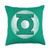 Green Lantern Logo Distressed Throw Pillow  18x18  Multicolor