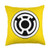 Green Lantern Sinestro Corps Yellow Lantern Logo Throw Pillow  18x18  Multicolor