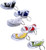 6 Pieces Canvas Tennis Shoe Key Chain Shoes Shape Key Rings Sport Style Split Keychain Set, 6 Colors