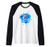 Blue Paint Splatter Graphic Art Teacher Raglan Baseball Tee