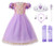 JerrisApparel Girls Princess Costume Birthday Party Cosplay Purple Dress with Accessories  Purple with Accessories  5
