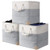 Large Canvas Storage Cubes Bins 11x11 inch  Fabric Closet Storage Cubes Baskets for Shelves Organizer  Foldable Decorative Bathroom Storage Bins for Clothes  Closet Organizers  and  Storage for Toys