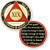 19 Year AA Medallions Sobriety Coin - Alcoholics Anonymous Chips - Nineteen Year Coins - Red White Black Token