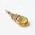 November Birthstone Charm for Necklace or Bracelet - Small Citrine Briolette Pendant Wire Wrapped in Gold Fill