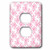 3dRose LSP_215660_6 Pretty Pink and Cream Vintage Flower Vines Pattern 2 Plug Outlet Cover, Multicolor
