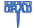 CakePicke cake cupcake topper Congrats Grad Cupcake Picks  Blue - 12 Ct