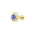 Dark Blue Cubic Zirconia Helix Cartilage Ear Lobe Piercing Daith CZ Flower 1 Piece Stud Earring For Women Teen Real 14K Gold Screwback Dark Blue Cubic Zirconia Helix Cartilage Ear Lobe Piercing Daith CZ Flower 1 Piece Stud Earring For Women Teen Real 14K Gold Screwback
