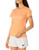 adidas womens OUTLFLORAL Graphic Tee Hazy Orange Large
