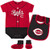 Outerstuff MLB Newborn Infants Tiny Player Creeper  Bib  and Bootie Set  18 Months  Cincinnati Reds