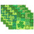 Naanle St. Patrick's Day Placemats Set of 6  Shamrocks Clovers Non Slip Heat-Resistant Washable Table Place Mats for Kitchen Dining Table Home Decoration  12" x 18"