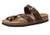 CUSHIONAIRE Women's Luna Cork Footbed Sandal with PlusComfort  Brown Oily 6