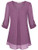 Bebonnie Tunic Tops for Leggings for Women  Womens 3 4 Long Sleeve Top Casual V Neck Tunics Shirts Pleated Front Layered Chiffon Dressy Blouses for Work Office Purple X-Large Bebonnie Tunic Tops for Leggings for Women  Womens 3 4 Long Sleeve Top Casual V Neck Tunics Shirts Pleated Front Layered Chiffon Dressy Blouses for Work Office Purple X-Large