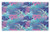 Ambesonne Leaf Doormat  Digital Neon Vivid Colored Island Oceanic Flowers and Leaves  Decorative Polyester Floor Mat with Non-Skid Backing  30" X 18"  Pink Turquoise Dark Blue Purple