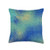 PK Designs Blue Green Yellow Fuzzy Underwater Water Effect Abstract Throw Pillow  16x16  Multicolor