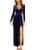 CMZ2005 Women's Velvet Long Bodycon Side Slit Formal Evening Gown Sexy V Neck Maxi Dresses 71891  XL  Purple CMZ2005 Women's Velvet Long Bodycon Side Slit Formal Evening Gown Sexy V Neck Maxi Dresses 71891  XL  Purple