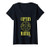 Womens Marvel Captain Marvel Yellow Spray Paint Stencil Logo V-Neck T-Shirt