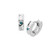 Silpada 'Soleil' Blue Concave Huggie Hoop Earrings in Sterling Silver
