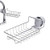 Restlandee Sink Caddy Organizer, Kitchen Faucet Sponge Holder, Drainer Caddy for Dishwashing, Stainless Steel Faucet Storage Rack Hanging, Shelf Soap Sponge Storage Rack, Holder Faucet Sponge Hanging