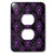 3dRose Purple and Black Framed Skulls Gothic Pattern - Light Switch Covers  lsp_338011_6
