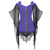 Ghazzi Women's Halloween Dress Gothic Criss Cross Lace Insert Sleeve T-Shirt Plus Size Cold Shoulder Strap T Shirt Tops Purple