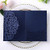 PONATIA 5.12 x 7.2 Inches 20 PCS Tri-Fold Laser Cut Wedding Invitation Pocket with Envelopes for Wedding Bridal Shower Engagement Birthday Invite  Navy Blue  20pcs No Inner Sheet