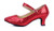 Women's Glitter Latin Ballroom Dance Shoes Pointed-Toe Y Strap Dancing Heels 7.5  Red