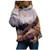 Hooded Sweatshirt Women Plus Size Mountain Printed Pullover Long Sleeve Sweatshirt Shirts Tops Plus Size Hoodies Pullover Purple