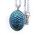 Blue Dragon Scales   Egg pendant necklace - HM