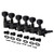 FLEOR 6R Sealed Tuning Pegs Keys 6-in-line Electric Guitar Machine Head Tuners for Stratocaster Telecaster Guitar Parts Black