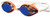 Speedo Women's Swim Goggles Mirrored Vanquisher 2.0   Blue Orange