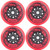 AOWISH 4-Pack Inline Skate Wheels Outdoor Asphalt Formula 85A Blades Roller Skates Replacement Wheels with Speed Bearings ABEC-9 and Spacers  Red  76mm