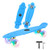 Complete 22 Inch Mini Cruiser Skateboard for Beginner with Sturdy Deck and Light Up Wheels Blue