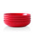 KOOV Ceramic Pasta Bowls Set of 4  30 OZ Large Salad Bowls  Salad Serving Bowls  Soup Bowl Set  Ceramic Bowls Irregular Striped Series  Red