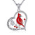 925 Sterling Silver Red Cardinal Bird Necklace Bracelet Memorial Pendant Jewelry Sympathy Gift for Women Girls Family  Necklace