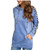 Sweatshirts for Women Hoodie Pullover  Long Sleeve Tops Casual Leopard Print Patchwork Drawstring Hooded Pullover with Pockets  XL  Blue