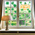 46PCS St. Patrick's Day Four Leaf Clover Window Sticker Decorations, Irish Shamrock Happy St. Patrick's Day Party Window Clings