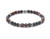 Polished Black Onyx and Red Tiger's Eye Bracelet  Stone and Sterling Silver Beads Bracelet  Men's 6mm Bracelet