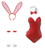 Womens Bunny Costume Mai Sakurajima Bunny Suit Bunny Ears Bodysuit  Medium  red