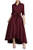 VERWIN Women Long Sleeve Loose Elegant Maxi Dress Button Down Up Shirt Long Dress with Pockets and Belts  XL  Red