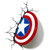 3DLightFX Marvel Avengers Captain America 3D Deco Light Red  White  Blue