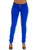 Premium Stretch Cotton Butt Lifting  Levanta Cola  Skinny Leg Premium French Terry Fashion Moleton in Royal Blue Size L