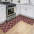 DEXI Kitchen Rugs and Mats Cushioned Anti Fatigue Runner Rug Waterproof Standing Mat 2 Piece Set 17"x29"Plus17"x59" Rust Red