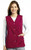 Marvella by White Cross Women's Button Front Solid Scrub Vest X-Large Wine