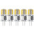 Attaljus G4 LED Bulb, No Flicker AC DC 12V G4 Landscape Light Bulbs, 2.5W (20W Halogen Bulb Equivalent), 180LM Warm White 3000K, G4 Bi Pin JC Type LED Light Bulb for Home Ligting, Pack of 5