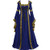 Hotkey Women's Gothic Cosplay Dress Vintage Celtic Medieval Floor Length Renaissance Dress Maxi Dresses Blue