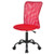 Home Office Chair Mid Back Mesh Desk Chair Armless Computer Chair Ergonomic Task Rolling Swivel Chair Back Support Adjustable Modern Chair with Lumbar Support  Red