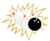 Bowling Ball - Pins Crashing - Embroidered Iron on Patch