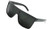 ShadyVEU Oversized Super Dark Lens Square Sunglasses Flat Top Large Black Out Shades for Migraines, Light Sensitivity