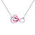 Cat Eye Jewels Swiss Crystal Infinity Love Heart Necklace Silver Tone Birthstone Gemstone Chainheart Cubic Zirconia Pendant Ladies Jewelry Gifts Necklaces for Women Girls N008